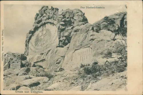 Postcard Tsingtao Tsingtau 青岛市 Diederichsstein 1906  Kolonie China