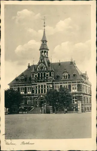 Ansichtskarte Calau Kalawa Rathaus Littfasssäule 1935