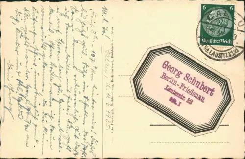 Ansichtskarte Calau Kalawa Rathaus Littfasssäule 1935