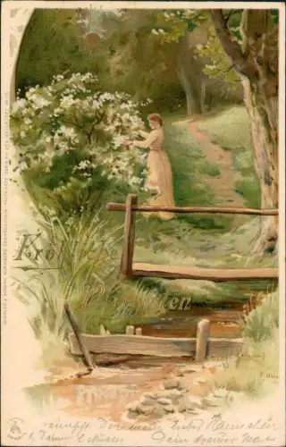 Ansichtskarte  Goldsonne Sonnenschein Pfingsten Pentecost 1900 Gold Goldsonne