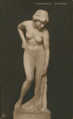 Ansichtskarte  Erotik Nackt Nude Brunnenfigur E. Schmidt Kestner 1912