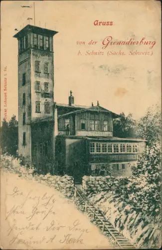 Ansichtskarte Sebnitz Grenadierburg 1907