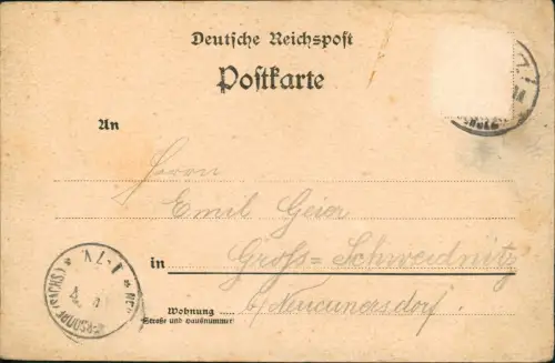 Ansichtskarte Sebnitz Grenadierburg 1907