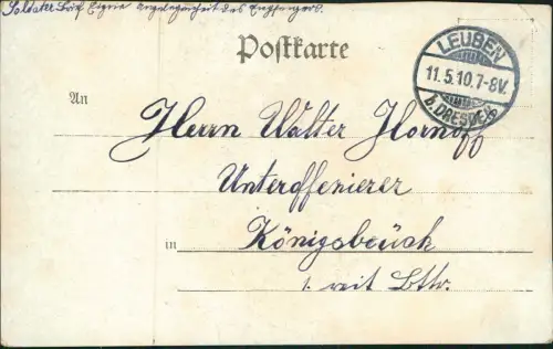 Ansichtskarte Leuben-Dresden Rathaus Straße 1910 Gold