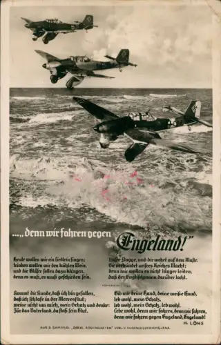 Gegen England! Stuka Flugzeug Militär Propaganda 2.WK Zweiter Weltkrieg 1941