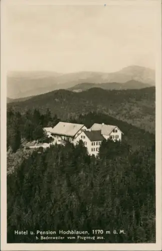 Ansichtskarte Schliengen Luftbild Hotel und Pension Hochblauen 1937