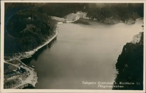Lauenhain-Mittweida Luftbild Talsperre Kriebstein Zschopautalsperre 1934