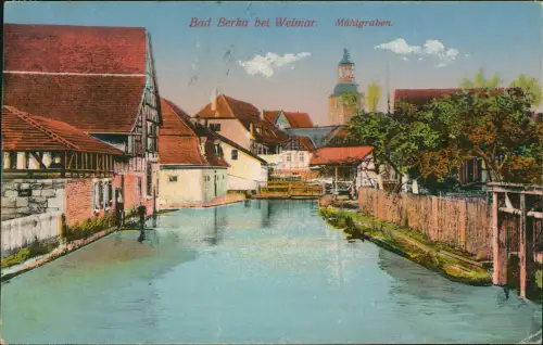 Ansichtskarte Bad Berka Mühlgraben. 1927
