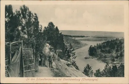 .Frankreich Schwalbennestern Champagne Soldaten Militaria WK1 1915