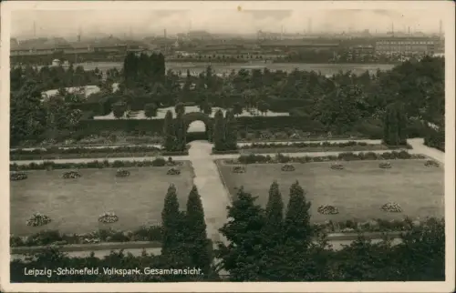Schönefeld (Alt Schönefeld)-Leipzig Volkspark Stadt Fabriken 1937
