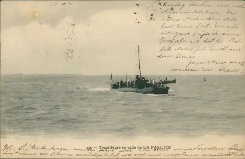 Ansichtskarte  Torpilleurs en rade de LA PALLICE Marine France Frankreich 1906