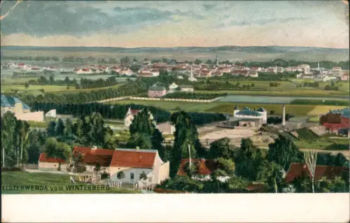 Ansichtskarte Elsterwerda Wikow Blick vom Winterberg 1912