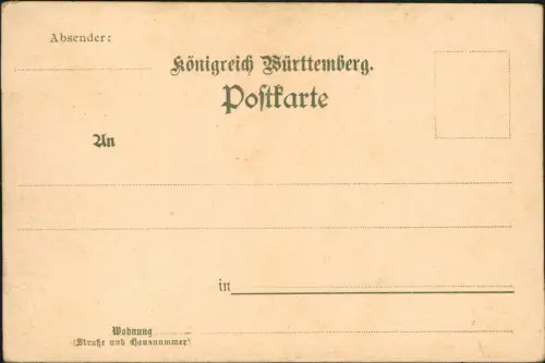 Ansichtskarte Stuttgart Totale 1913