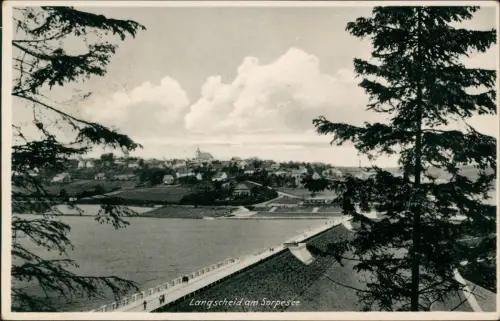 Ansichtskarte Langscheid-Sundern (Sauerland) Talsperre am Sorpsee 1940