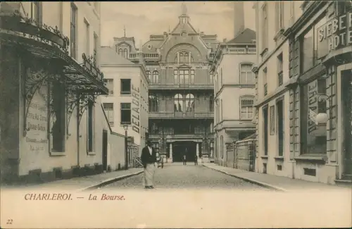 Postkaart Charleroi Charleroi Straßenpartie - La Bourse 1909