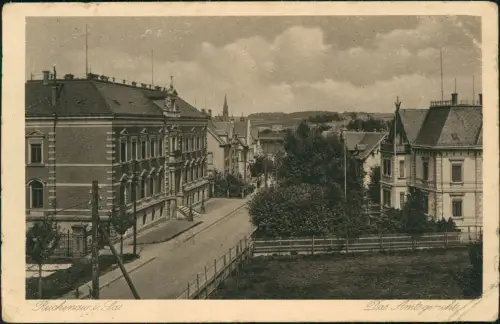 Reichenau in Sachsen Bogatynia Straßenpartie am Amtsgericht 1927