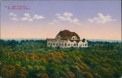 Ansichtskarte Duisburg WOLFSBURGim Duisburger Walde. 1921