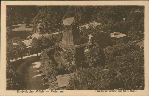 Ansichtskarte Potsdam Luftbild Historische Mühle 1924