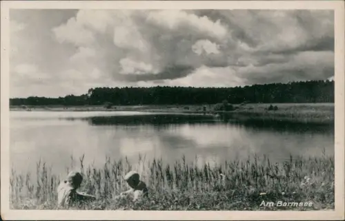 Postcard Falkenwalde (bei Stettin Pommern) Falkenwalde Am Barmsee 1937  Pommern