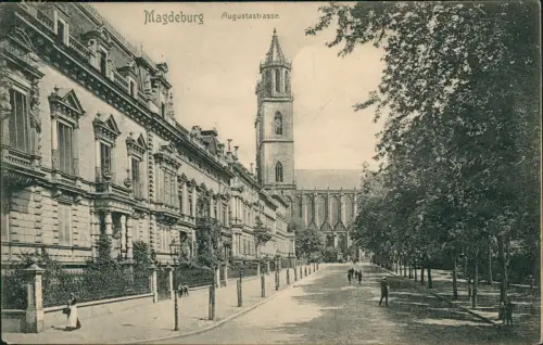 Ansichtskarte Magdeburg Augustastraße 1906