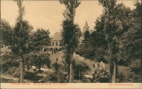 Postkaart Gistel Ghistel Prioraat De prieelen der oude Abdij 1917