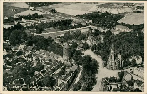 Ansichtskarte Freiberg (Sachsen) Luftbild 1936