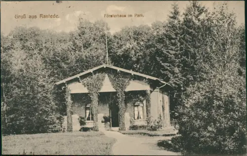 Ansichtskarte Rastede Försterhaus im Park 1917
