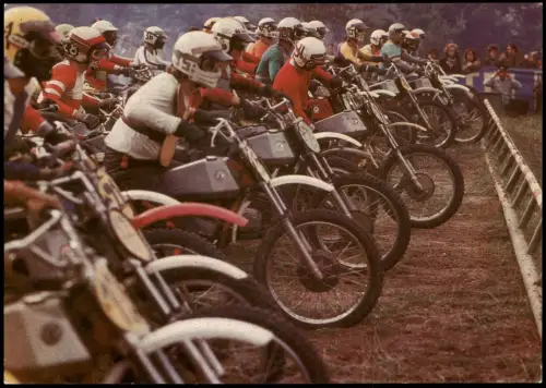 Ansichtskarte  DDR Sport Motorsport (Motorrad) Cross-Rennen 1986