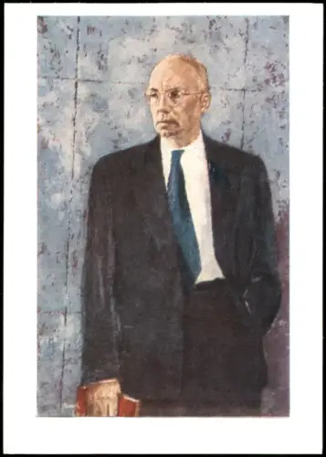 Künstlerkarte Kunst HERMANN HENSEL (geb. 1898) Johannes R. Becher 1961