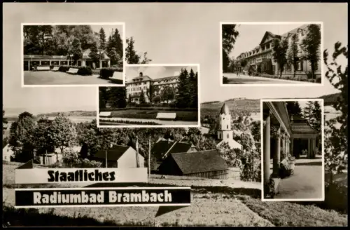 Bad Brambach Mehrbildkarte mit div. Ortsansichten zur DDR-Zeit 1962