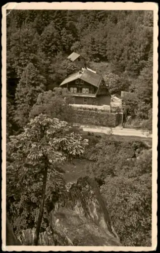 Bad Blankenburg Umland-Ansicht Schweizerhaus Schwarzatal zur DDR-Zeit 1959/1958