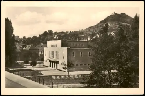 Ansichtskarte Bad Blankenburg Ortsansicht, Stadthalle zur DDR-Zeit 1956