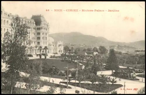 CPA Nizza Nice NICE CIMIEZ Riviera-Palace Jardins 1910
