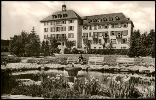 Ansichtskarte Bad Brambach Sanatorium Joliot-Curie-Haus zur DDR-Zeit 1961