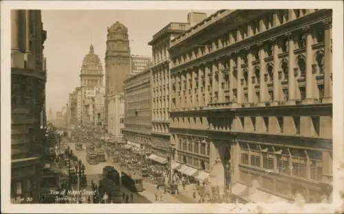 Postcard San Francisco View of Market Street 1930