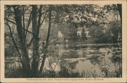 Ansichtskarte Altengrabow Kommandantur des Truppenübungsplatzes 1922
