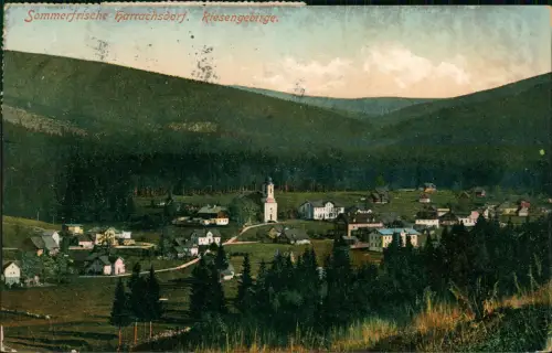 Postcard Harrachsdorf Harrachov Riesengebirge Stadt 1909
