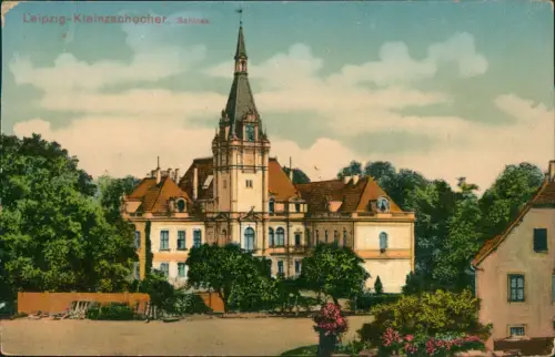 Ansichtskarte Kleinzschocher-Leipzig Schloß 1915