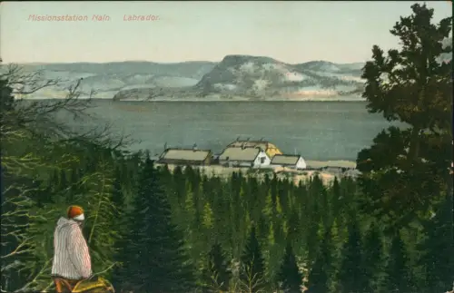 Postcard Labrador Canada Missionsstation Nain 1911
