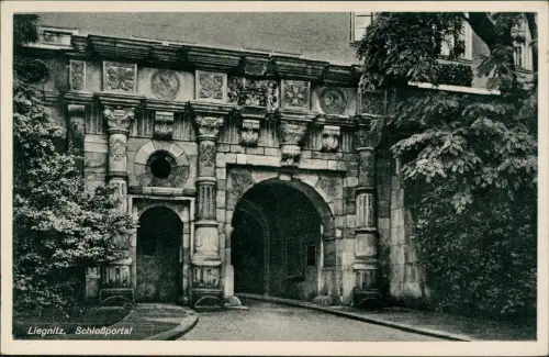 Postcard Liegnitz Legnica Schloßportal 1934