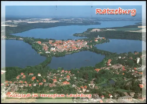 Ansichtskarte Ratzeburg Luftbild Gesamtansicht vom Flugzeug aus 2000