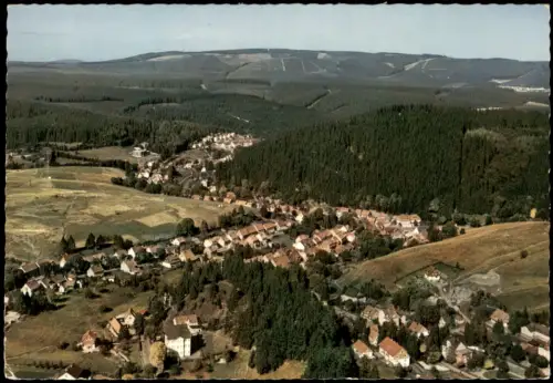 Ansichtskarte Altenau-Clausthal-Zellerfeld Luftbild Luftaufnahme 1970