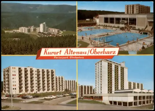 Altenau Clausthal Zellerfeld Mehrbildkarte mit 4 Ortsansichten   Freibad 1970