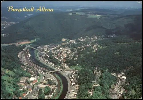 Ansichtskarte Altena Luftbild Luftaufnahme Altena Sauerland 2001