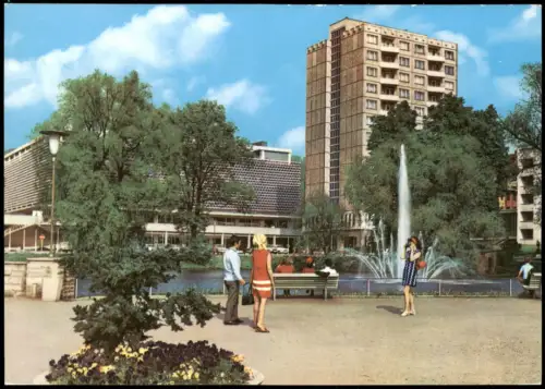 Ansichtskarte Suhl Hochhaus 1976