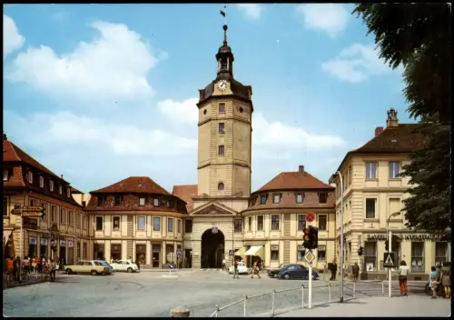 Ansbach Ortsansicht Herrieder Tor, Bank, Autos u.a. VW Käfer 1975