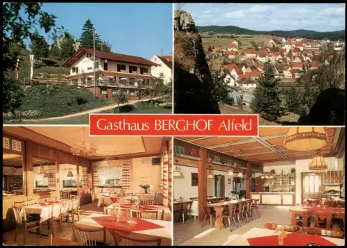 Alfeld Mittelfranken mit Gasthaus Berghof Café-Pension Johann Maul 1980