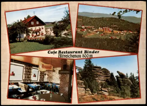 Altreichenau-Neureichenau Mehrbildkarte mit Cafe Restaurant Binder 1970