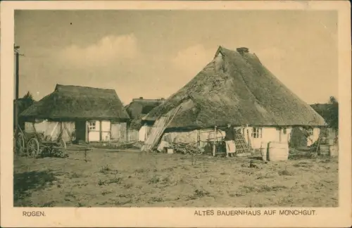 Ansichtskarte Rügen Altes Bauernhaus a. Rügen. 1913