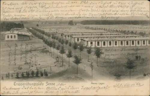 Ansichtskarte Sennelager Truppenübungsplatz Baracken 1905